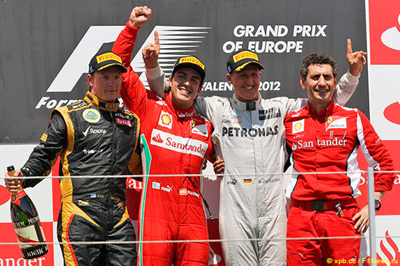 Подиум Гран При Европы 2012 года