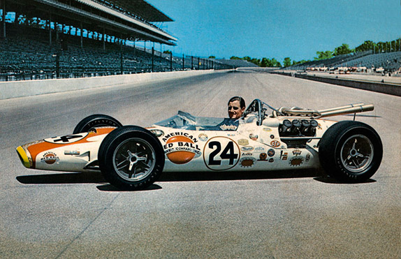Грэм Хилл после победы в Инди-500 1966 года