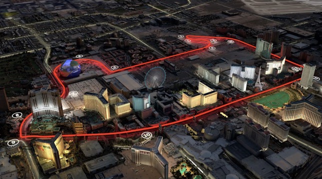 Схема трассы в Лас-Вегасе, фото Red Bull