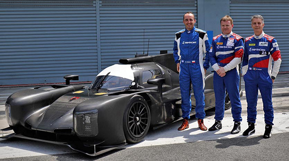 Роберт Кубица, Виктор Шайтар и Маурицио Медиани на тестах Dallara LMP2 в Монце
