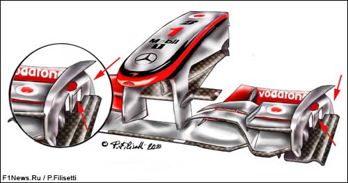 Переднее крыло McLaren MP4-25
