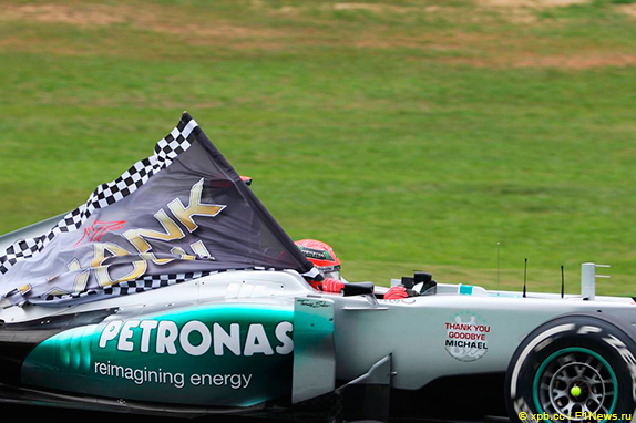 Михаэль Шумахер на своём последнем Гран При в Формуле 1