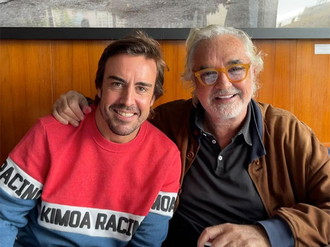 Фернандо Алонсо и Флавио Бриаторе, фото из Instagram гонщика