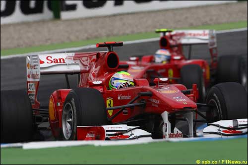 Гонщики Ferrari на трассе Гран При Германии