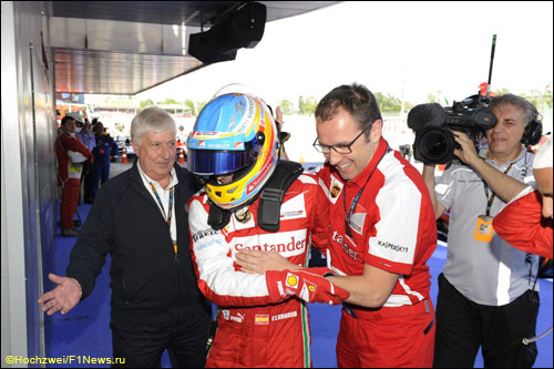Фернандо Алонсо и Стефано Доменикали, Гран При Испании 2013 года