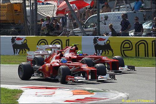 Ferrari на трассе в Монце, 2012 год