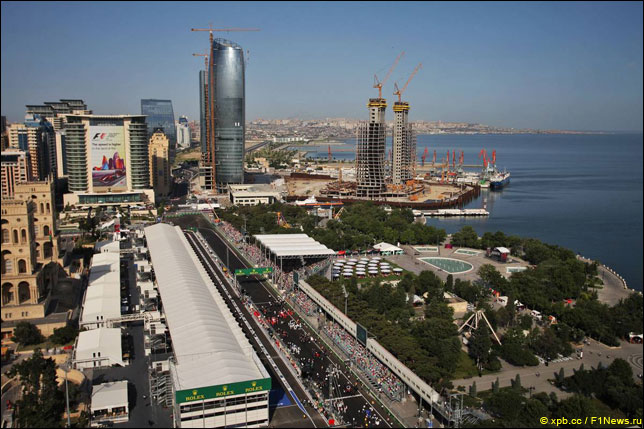 Подготовка к старту ГранПри Европы в Баку