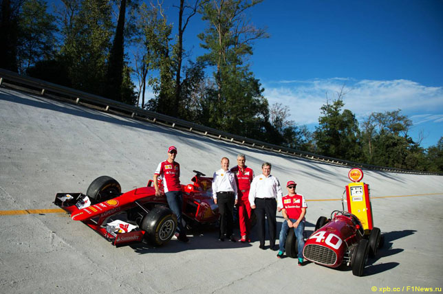 Фотосессия Ferrari и Shell на старом бэнкинге Монцы
