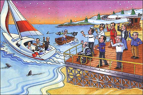 Рождественская открытка Берни Экклстоуна