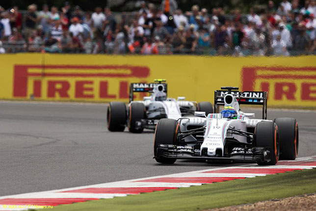 Гонщики Williams лидируют в Гран При Великобритании, 2015 год