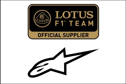 Логотипы Lotus F1 и Alpinestars