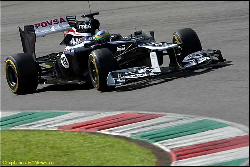 Бруно Сенна за рулем Williams FW34 на тестах в Муджелло