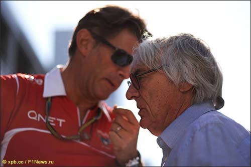 Берни Экклстоун и Грэм Лоудон, бывший спортивный директор Marussia F1