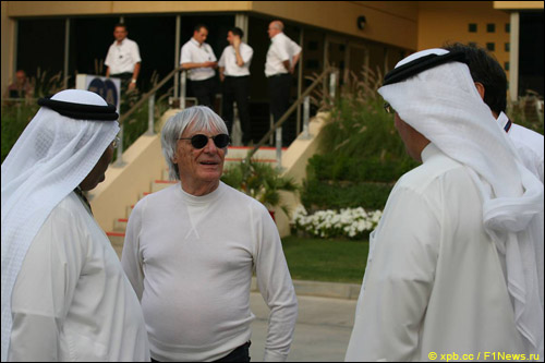 Берни Экклстоун на Гран При Бахрейна 2010
