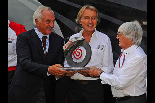 Вручение приза Bernie Ecclestone Award Луке ди Монтедземоло в Монце-2012