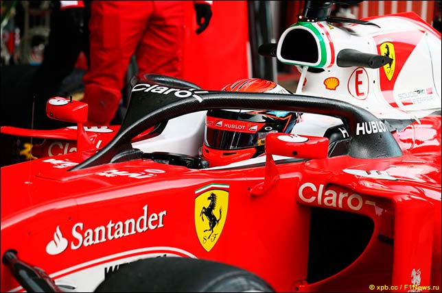 Прототип системы защиты головы на тестах Ferrari