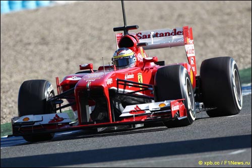 Ferrari F138 в последний день тестов в Хересе