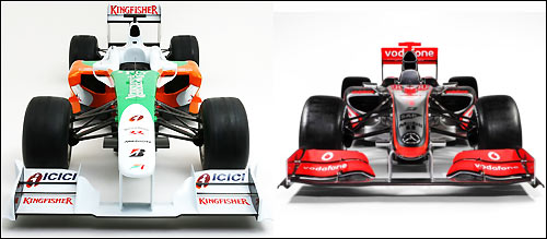 Force India VJM02 и McLaren MP4-24