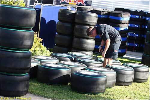 Шины Bridgestone, подготовленные для Гран При Малайзии