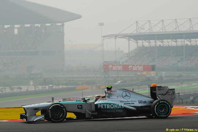 Льюис Хэмилтон в Гран При Индии, 2013 год