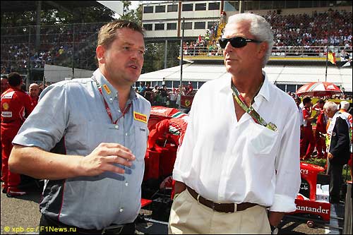 Пол Хембри (слева) и Марко Тронкетти, глава компании Pirelli