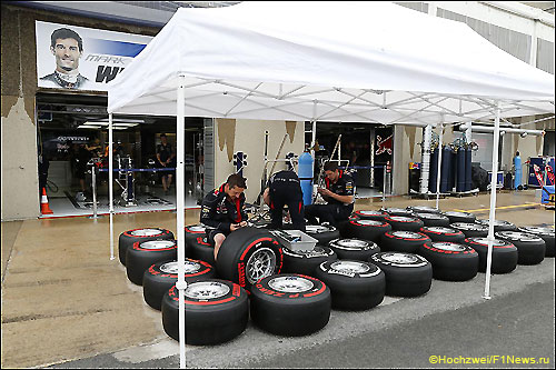 Команда Red Bull Racing работает с шинами Pirelli на Гран При Канады