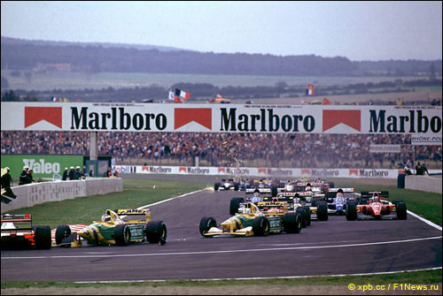 Столкновение Михаэля Шумахера и Айртона Сенны в дебюте Гран При Франции 1992 года