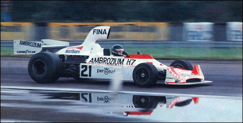 Лаффит за рулем Williams FW01 на Гран При Великобритании 1975 года