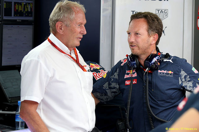 Кристиан Хорнер и Хельмут Марко, консультант компании Red Bull по автоспорту