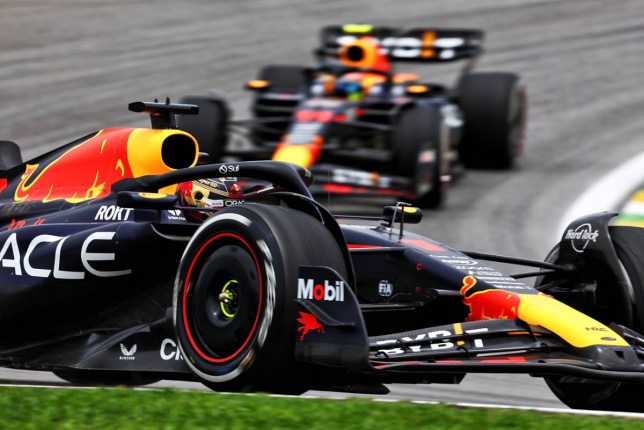 Машины Red Bull Racing на трассе Гран При Бразилии, фото XPB