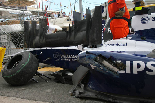 Гран При Монако. Разбитая машина Нико Хюлкенберга