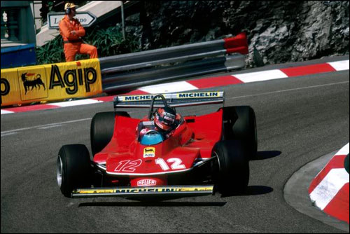 Жиль Вильнёв за рулем Ferrari 312T4