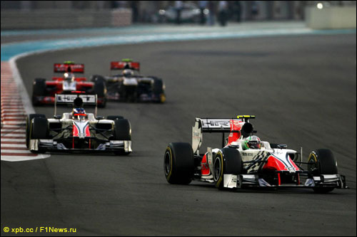 Пилоты HRT на трассе Гран При Абу-Даби
