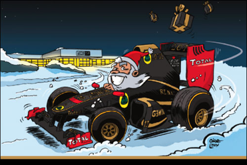 Рождественская открытка Lotus Renault GP