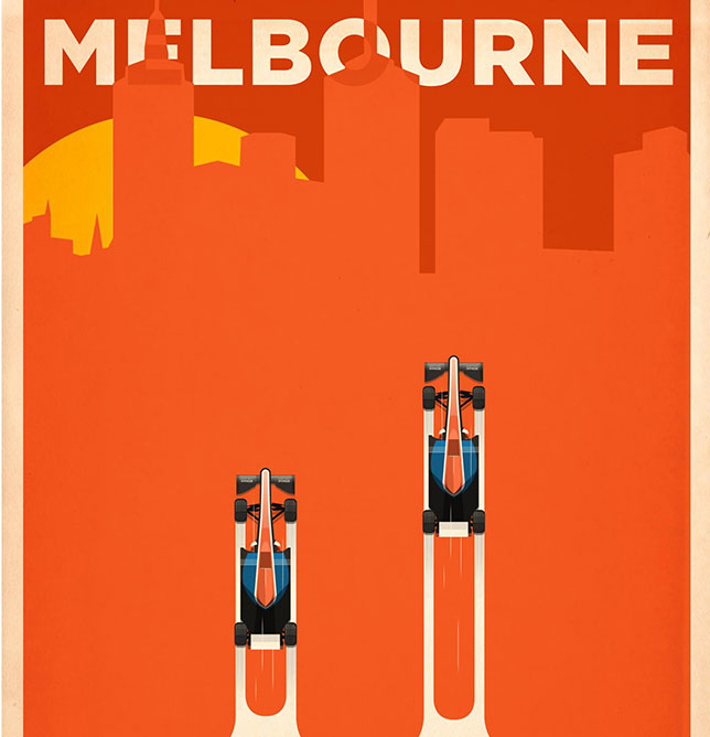 Плакат, подготовленный Manor к прошлогоднему Гран При Австралии