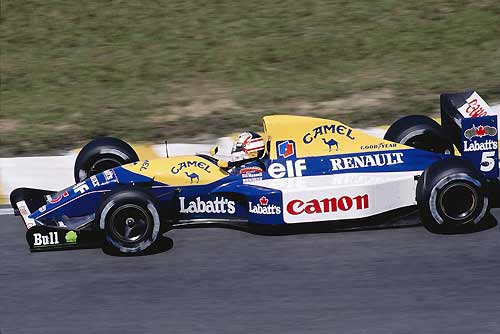 Найджел Мэнселл на трассе Гран При Бразилии 1992-го года