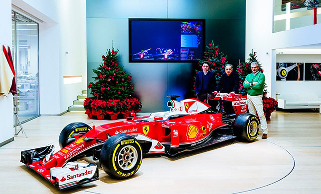 Слева направо: технический директор Ferrari Маттиа Бинотто, Серджио Маркионне и Маурицио Арривабене, руководитель команды
