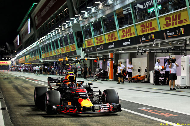 Макс Ферстаппен на Гран При Сингапура, 2018 год