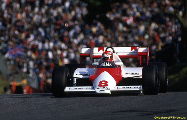 Ники Лауда за рулём McLaren с двигателем TAG-Porsche, Гран При Европы 1983 года
