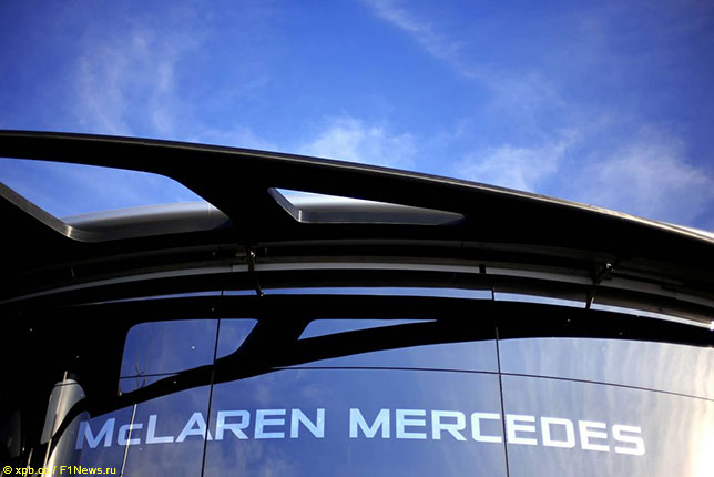 Моторхоум McLaren в 2014 году, последнем сезоне сотрудничества с Mercedes