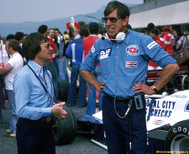 Кен Тиррелл (справа) и Берни Экклстоун, Гран При Франции, 1978 год