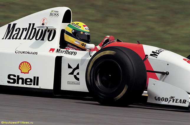 Айртон Сенна за рулём McLaren, 1993 год