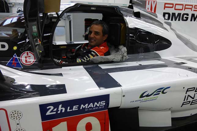 Хуан Пабло Монтойя в кокпите Porsche 919 Hybrid