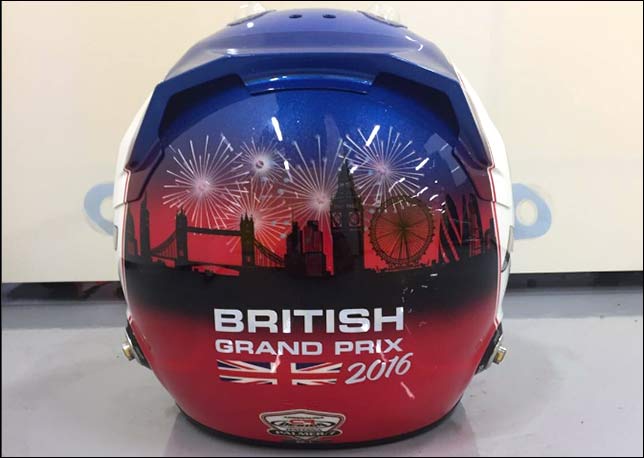 Раскраска шлема Джолиона Палмера на Гран При Великобритании