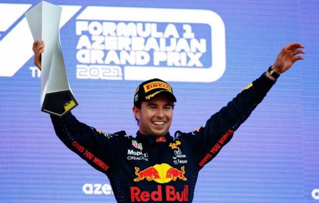 Серхио Перес, победитель гонки в Баку, фото пресс-службы Red Bull Racing