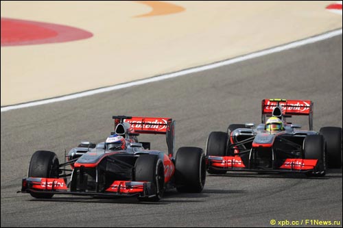 Дженсон Баттон и Серхио Перес на Гран При Бахрейна