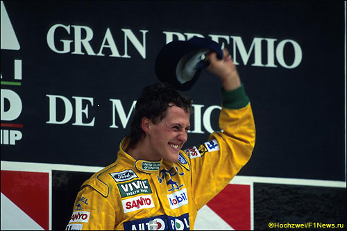 В Мексике в 1992-м Михаэль Шумахер впервые в карьере поднялся на подиум в Формуле 1