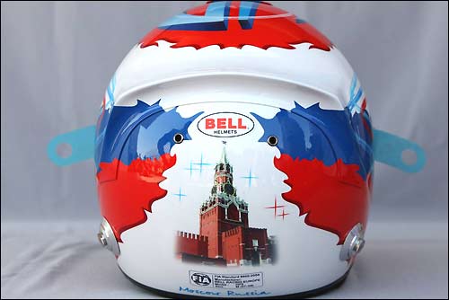Задняя часть шлема Виталия Петрова