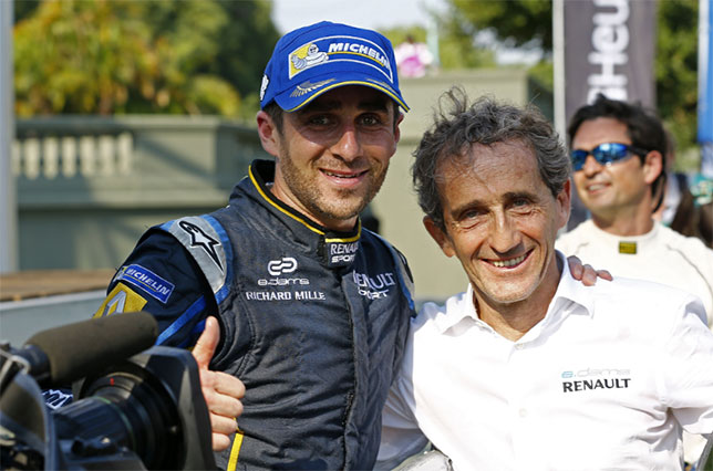 Ален Прост и его сын Николя, гонщик Формулы E, фото e.dams