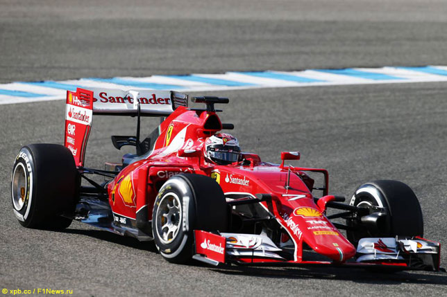 Кими Райкконен за рулем новой машины Ferrari